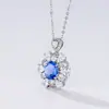Collar de Plata de Ley S925 Personalización, Pedido Mínimo en Lotes Pequeños, Joyería Personalizada Basada en Tu Diseño, Joyería de Moda con Incrustaciones de Piedras Preciosas, Procesamiento OEM
