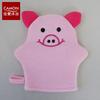 Toalla fina con animales pastorales bordados, guantes de baño para niños con dibujos de animales, toalla para frotar para niños