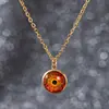Colar Olho Aço Inoxidável Transfronteiriço Europeu e Americano Aço Titânio Pingente Feminino Joias Olho do Diabo Corrente de Clavícula Não Desbota