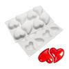 Molde de silicona para pastel de San Valentín con 8 corazones conectados, molde para hornear mousse de postre francés