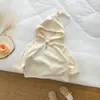 Abrigo de bebé, top de otoño, camiseta de manga larga para niños de primavera y otoño, sudadera con capucha de mago para niños y niñas, estilo coreano, sudadera elegante y linda