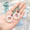 Colgante de jade natural de Xinjiang, jade blanco, hebilla de paz, hilo dorado, anillo de paz de jade, calabaza, sin importar la tarjeta, colgante, lista de éxitos en vivo