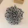 Scrunchie de Malla con Lunares Sencillo Estilo Coreano de Gama Alta Esponjoso de Gasa Aumenta el Volumen del Cabello Lazo para el Cabello Lazo para el Cabello con Temperamento de Celebridad de Internet para Mujeres