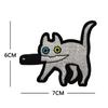 Taifeng caricatura creativa con gato cuchillo gatito sonámbulo brazalete bordado velcro parche de moral parche de bordado eléctrico en stock