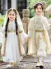 Estilo Exótico Meninos e Meninas Outono Novo Estilo Étnico Ocidental Xinjiang Traje Antigo Crianças Dia Nacional Fantasias de Performance para Bebês