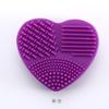 Almohadilla de silicona para limpieza de brochas de maquillaje, forma de corazón, huevo para lavar brochas de maquillaje, herramienta de lavado portátil, brocha de limpieza de maquillaje de belleza