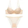E-commerce Transfronteiriço Lingerie Sexy Decote Profundo Para Seios Pequenos Realçador Reunião Sutiã Anti-abaulamento Lateral Renda Conjunto de Sutiã