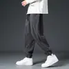 Calça Masculina de Veludo Cotelê Calça Esportiva de Verão Calças para Meninos com Barra Dobrada Tendência Primavera e Outono Calça de Moletom Calça Casual Masculina Solta