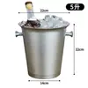 Balde de gelo em aço inoxidável, design elegante, adequado para bares, champanhe, uso comercial, cerveja, vinho tinto e uso doméstico; um pequeno balde de gelo criativo para fazer cubos de gelo