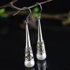 Producto Humano Plata Plata S925 Joyería Recortado Aretes de Perlas Estilo Indonesio Estilo Étnico Aretes Antiguos