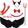 Set de Disfraces de Mejor Amigo Ángel y Demonio para Halloween Vestido Gemelo Blanco y Negro Disfraces a Juego para Fiesta de Hermanas