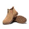 Zapatos de seguridad antiguos anti-aplastamiento y anti-punción para zapatos de obra de un paso Zapatos de protección laboral para hombres y mujeres soldadores eléctricos gamuza piel de vaca acero puntera de acero