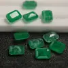 Venta al por mayor de Piedras Sueltas de Esmeralda con Bordes Biselados Rectangulares, Esmeraldas Colombianas de Imitación en Corte Esmeralda para Anillos y Colgantes