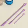 En Stock Modelo Nuevo Espátula Mini de Silicona con Punta Raspador para Botella de Maquillaje Raspador de Mermelada Cucharón para Loción Cosmética Mascarilla