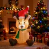 Em Estoque 100cm Rena Marrom com Chapéu de Natal Decoração Inflável para Enfeites de Jardim de Natal da Amazon