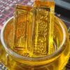 Venta al por mayor de fábrica barra de oro de topacio adornos de bendición BRICS personalidad oficina fortuna sala de estar decoración del hogar regalo