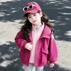 Cortavientos 3 en 1 para niñas de comercio exterior con bolsillos tridimensionales, nueva y elegante prenda exterior de otoño 2026, ropa infantil de moda