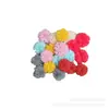 Ventas Directas de Fábrica Joyería Estilo Coreano Accesorios para Ropa Malla Elástica Bolas Hechas a Mano Bola de Malla Bola de Pelo Hecha a Mano DIY