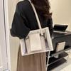 Bolsa Grande Transparente de Gelatina Bolsa de Ombro Feminina da Moda PVC 2023 Novo Verão Explosões Bolsa Tote Impermeável
