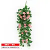 Flor de Rosa Artificial en Forma de Enredadera Decoración de Pared para Sala de Estar Planta de Pared Colgante Enredadera de Flores Artificiales Enredadera de Plástico Planta Araña