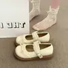 Sapatos Mary Jane estilo JK Lolita com laço para mulheres, nova coleção primavera/outono 2026, sola grossa, perfeitos com vestidos, sapatos pequenos de couro populares