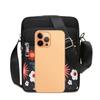 Bolso Pequeño para Mujer Simple y de Moda Mochila Cruzada de Hombro para Personas de Mediana Edad y Mayores Bolso de Mano con Llavero de Flor para Teléfono Móvil Bolso de Mujer