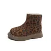 Nuevas Botas Cortas Retro con Estampado de Leopardo para Niños, Botas tipo Martin, Botas de Piel Birkenstock Feas-Lindas Otoño e Invierno 2026, Botas Casuales para Niñas