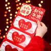 Novos Envelopes Vermelhos Dobráveis para Feliz Ano Novo, Pacotes Vermelhos Criativos de Véspera de Ano Novo com Senso de Cerimônia para o Festival da Primavera