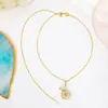 Accesorios para pulseras, collares, joyería DIY versátiles y creativos, colgante geométrico con circonita de rhinestone microincrustada, chapado en cobre de oro real 18K
