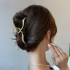 Pinza de tiburón grande de metal con un toque de alta gama, estilo minimalista de aleación, pinza para el pelo de la nuca, nuevo accesorio para el pelo 2023 para mujer