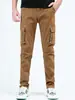 Pantalones Casuales de Trabajo para Hombre AliExpress Amazon Pantalones de Trabajo de Mezclilla para Hombre Pantalones de Trabajo Multibolsillo para Hombre Azul Claro