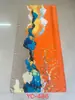 Venta al por mayor de fábrica Nuevo satén de brocado de Li 90*180 estampado Bufanda larga de playa Versión coreana de chal de seda