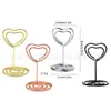 Portanotas Metálico Transfronterizo, Portatarjetas de Visita de Escritorio, Portatarjetas de Lugar en Forma de Corazón, Al Por Mayor en Stock, Soporte para Mensajes, Etiquetas para Bodas