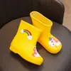 Botas de Chuva Infantis, Botas de Chuva Impermeáveis para Meninos, Botas de Água Leves Antiderrapantes para Meninas, Sapatos Aquáticos para Crianças de 2 a 10 Anos