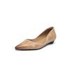 Zapatos Elegantes y Cómodos para el Trabajo con un Tacón de Cuña Pequeño, Hechos de Piel de Vaca de Primera Capa, Zapatos de Trabajo para Mujer, Otoño 2025, Tacón Bajo, Punta Fina, Cuero Genuino, Zapatos de Boca Baja