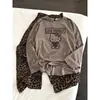 Pijama de estilo coreano color café con estampado de Hello Kitty perezoso para mujer, nuevo conjunto de ropa para el hogar de otoño 2026, se puede usar fuera