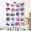 Manta de Franela de Stitch Manta Decorativa con Estampado de Anime Manta Grande para Vacaciones y Viajes Manta de Ocio para Oficina y Dormitorio