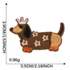 Dibujo Animado Autoadhesivo Mini Lindo Perrito DIY Accesorios de Ropa Decoración Funda de Teléfono Taza de Agua Parche Parche de Tela Bordado
