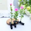 Vender lindo artefacto horquilla de hierba brotes de frijol cabeza de flor horquilla de hierba larga valor hierba larga simulación cabeza de madera flor al por mayor