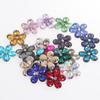 Flor de Cinco Pétalos Gota de Agua Flor de Aleación Flor de Vidrio Diamante de Cristal Agujero Accesorios para Zapatos Accesorios de Decoración para Coche Fabricante Mayorista
