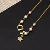 Nuevo Collar de Perlas de Lujo 2026 con Letra y Diseño de Cinco Estrellas, Estilo de Moda Versátil Vintage, Cadena para Suéter de Primavera al por Mayor