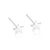 Pendientes pequeños estilo Chanel con diseño de nicho simple y elegante de estrella de moda para mujer.
