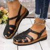 Comercio exterior transfronterizo 2026 nuevas sandalias de tira de moda europeas y americanas para mujer, sandalias de moda para vacaciones en la playa de Oriente Medio para mujer