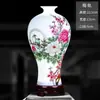 Vaso de Cerâmica Jingdezhen Decoração de Casa Enfeites Arranjo de Flores Flores Secas Estilo Chinês Sala de Estar Gabinete de TV Artesanato