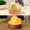 Luz de noche de cristal natural transfronteriza, racimo de dientes de amatista, creativa, interfaz USB, adornos de luz de noche de ambiente para mesita de noche