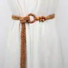 Estilo Étnico Estilo Bohemio Retro Cinturón para Mujer Decoración con Falda Cintura Anudado Trenzado Cuerda de Cáñamo Cuerda de Cintura Atar