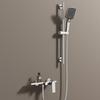 Uno por uno gris plomo latón plano de cuatro velocidades juego de ducha de ducha líquido presurizado silicona suave para el hogar baño ducha