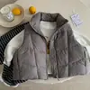 Chaleco de plumón para niños 2026 Invierno Nuevo Estilo de Moda para Niños y Niñas, Color Sólido 90% Plumón de Pato Blanco Chaleco sin Mangas para Ropa de Abrigo