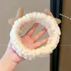 Diadema divertida estilo coreano de dibujos animados para mujer, con diseño de peluche, perfecta para usar al aplicar mascarillas faciales o lavarse la cara, y también adecuada para crear un peinado de coleta alta.