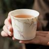 [Liquidação] Caneca de Chá de Cerâmica Pintada à Mão de Fábrica com Flor de Glicínia, Caneca de Chá Pessoal, Xícara de Degustação